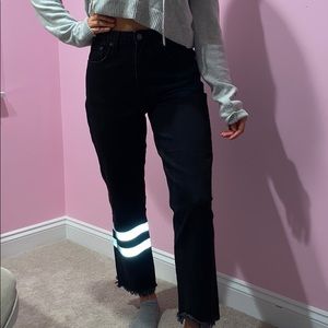 CARMAR BLACK REFLECTIVE JEANS